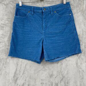 Carve Designs Oahu Organic Cotton Blend Corduroy Cut Off Shorts Blue